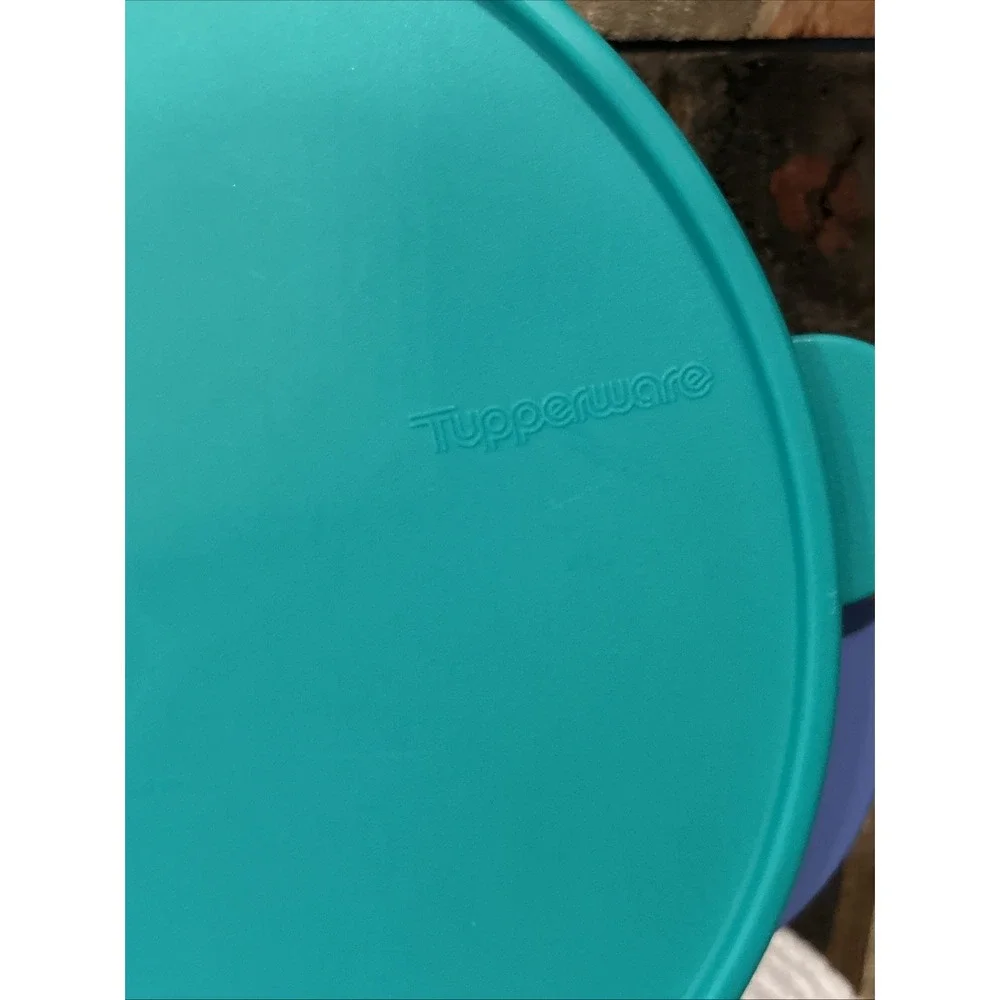 Tupperware Divided Meal Keeper Crystal Wave‎ Microwave Vent Blue Green 3284C-2